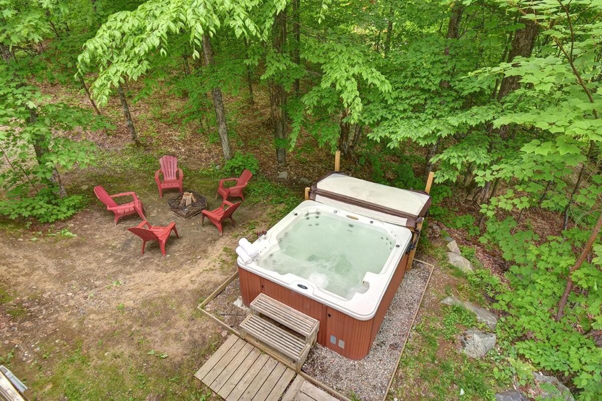 Log With Hot Tub And View